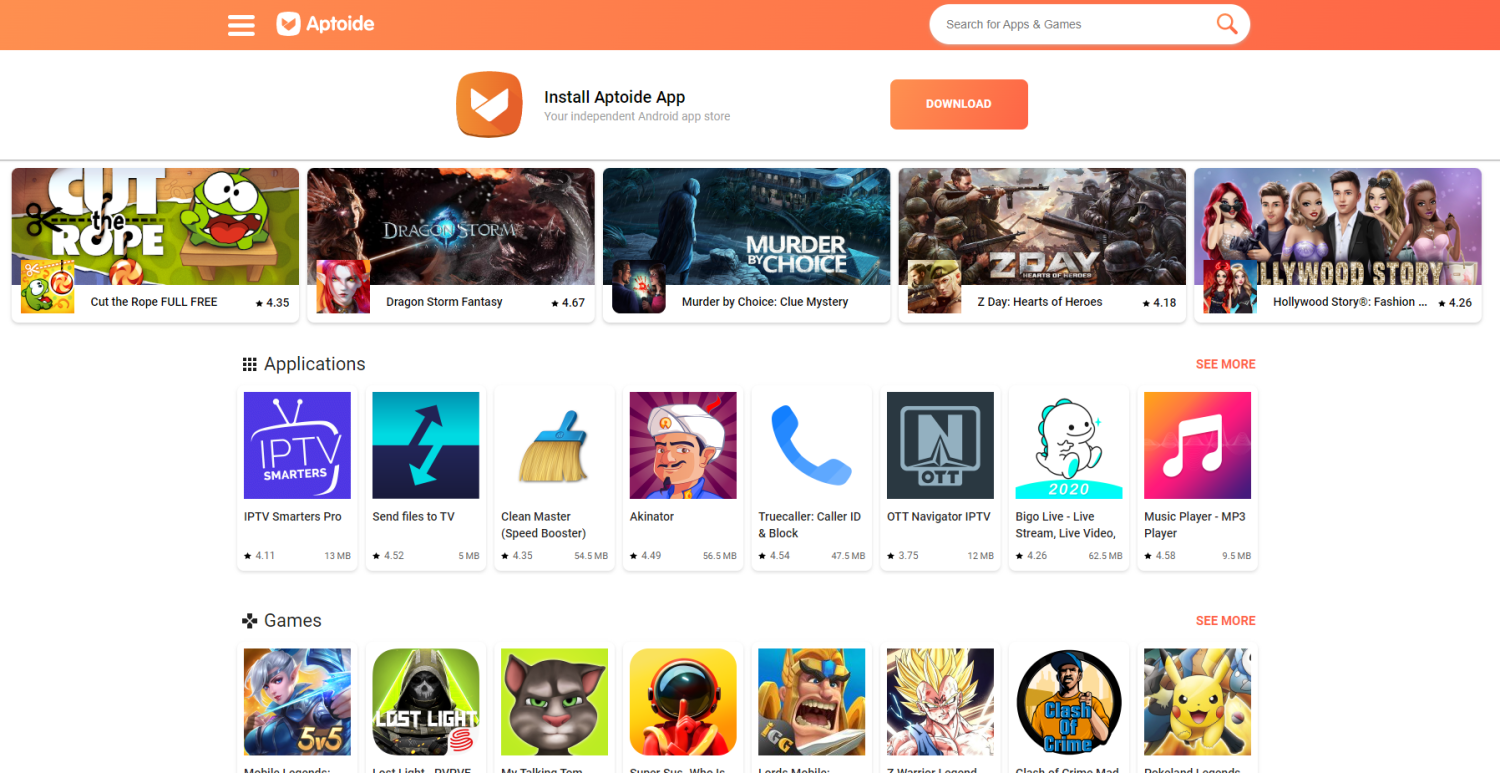 aptoide-Google Play Store Alternatives