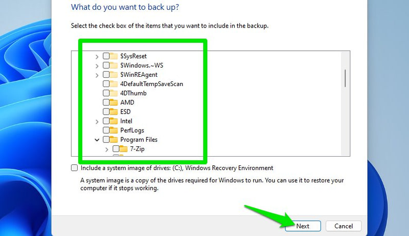 Back up data in Windows 11