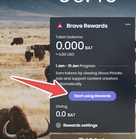 brave rewards - how to earn crypto for free