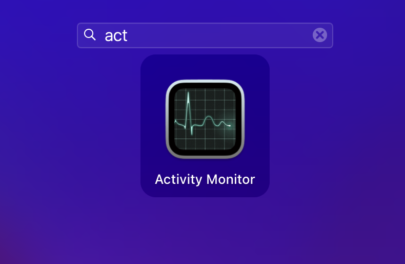 click the activity monitor icon to open it
