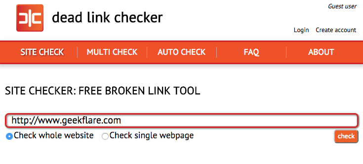 dead link checker