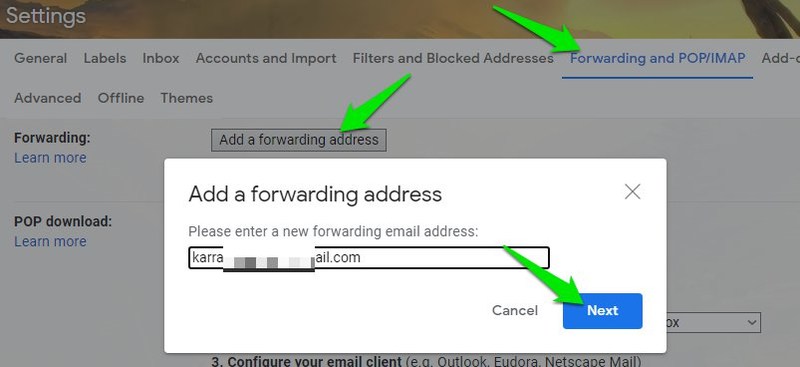 Forward emails in Gmail
