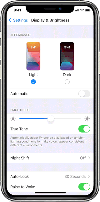 enable dark mode in Google Chrome on iPhone