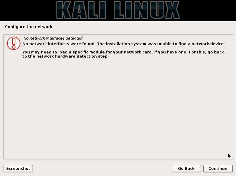 kali-network-not-detected