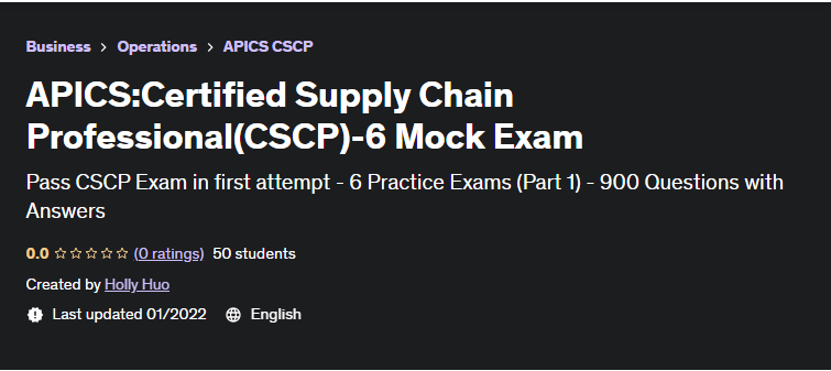 CSCP Mock Exam Part 1 