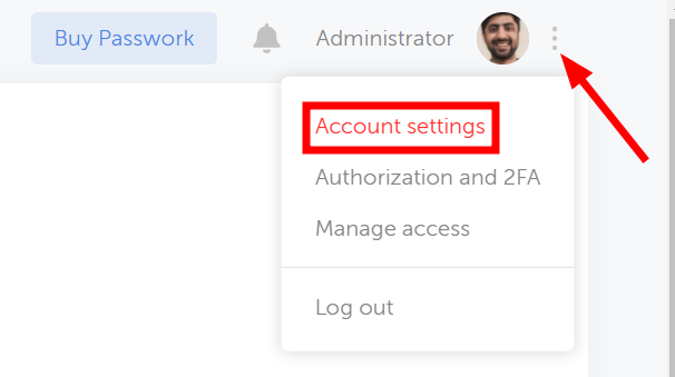 password account settings