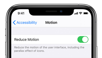 reduce motion: ios 15 is draining the battery